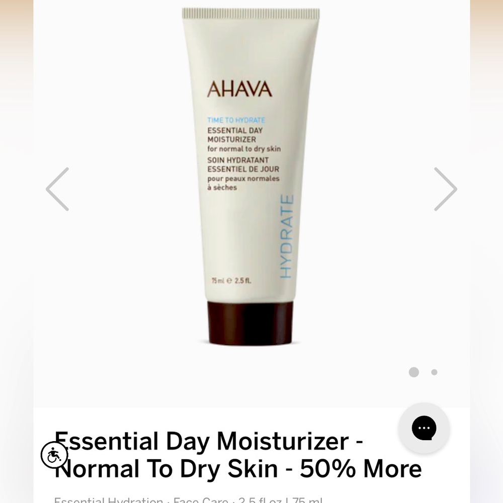Ahava Time to Hydrate Essential day moisturizer 2.5 oz, New